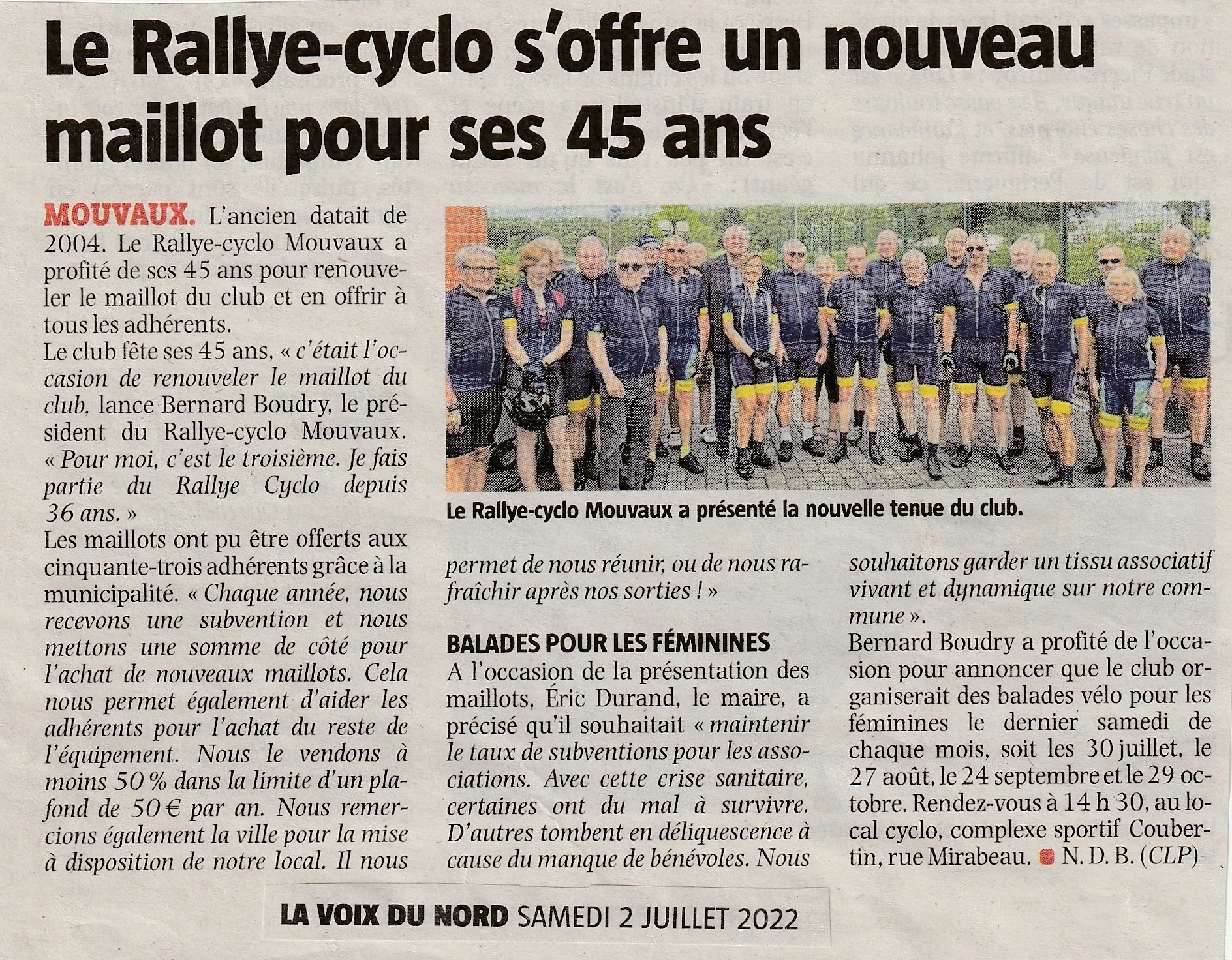 article remise maillots